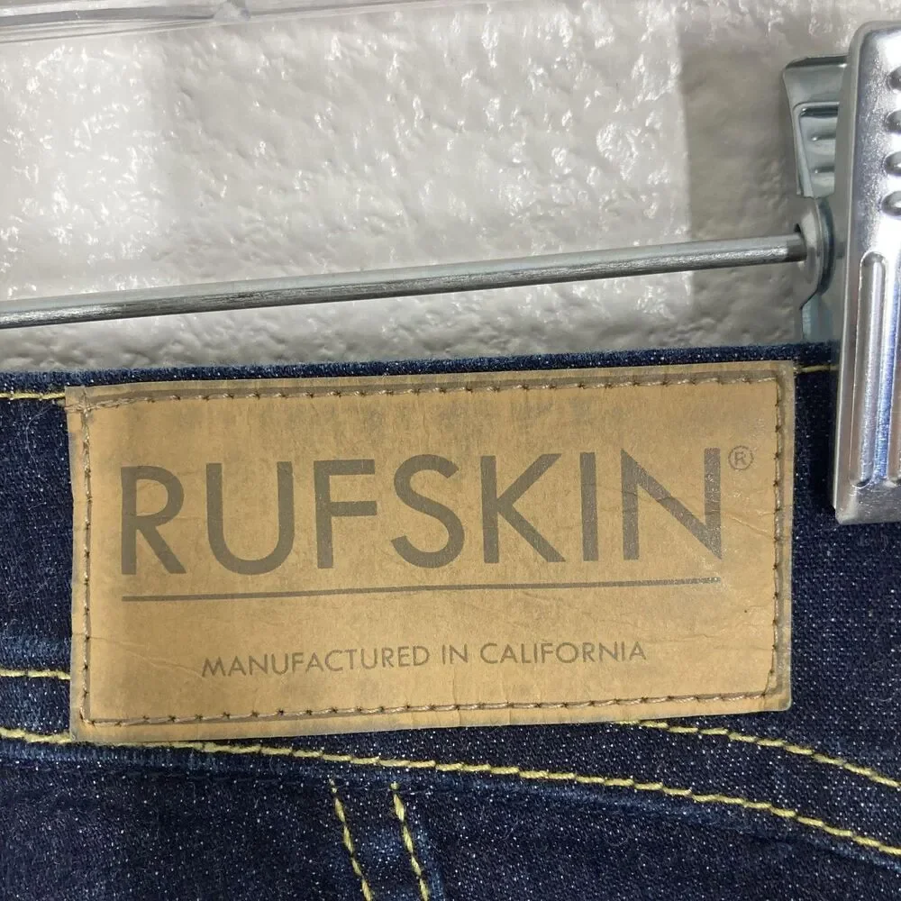 Rufskin Matchstick Jeans Mens 30 Blue Dark Wash Slim Straight Leg Stretch - Picture 16 of 16